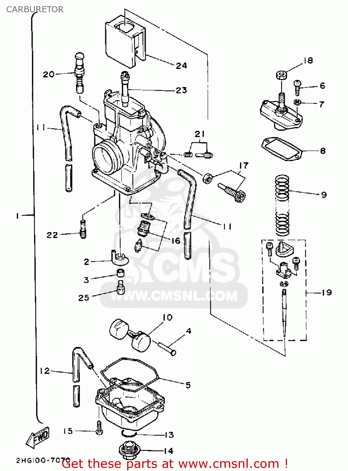 Yamaha YZ125 COMPETITION 1988 (J) USA CARBURETOR - buy original ...