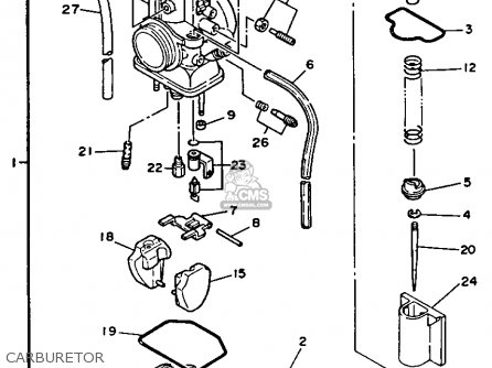 Yamaha YZ250-1 1990 (L) USA parts lists and schematics