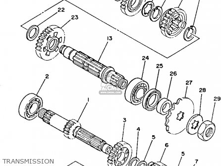 Yamaha YZ250-1 1993 (P) USA parts lists and schematics