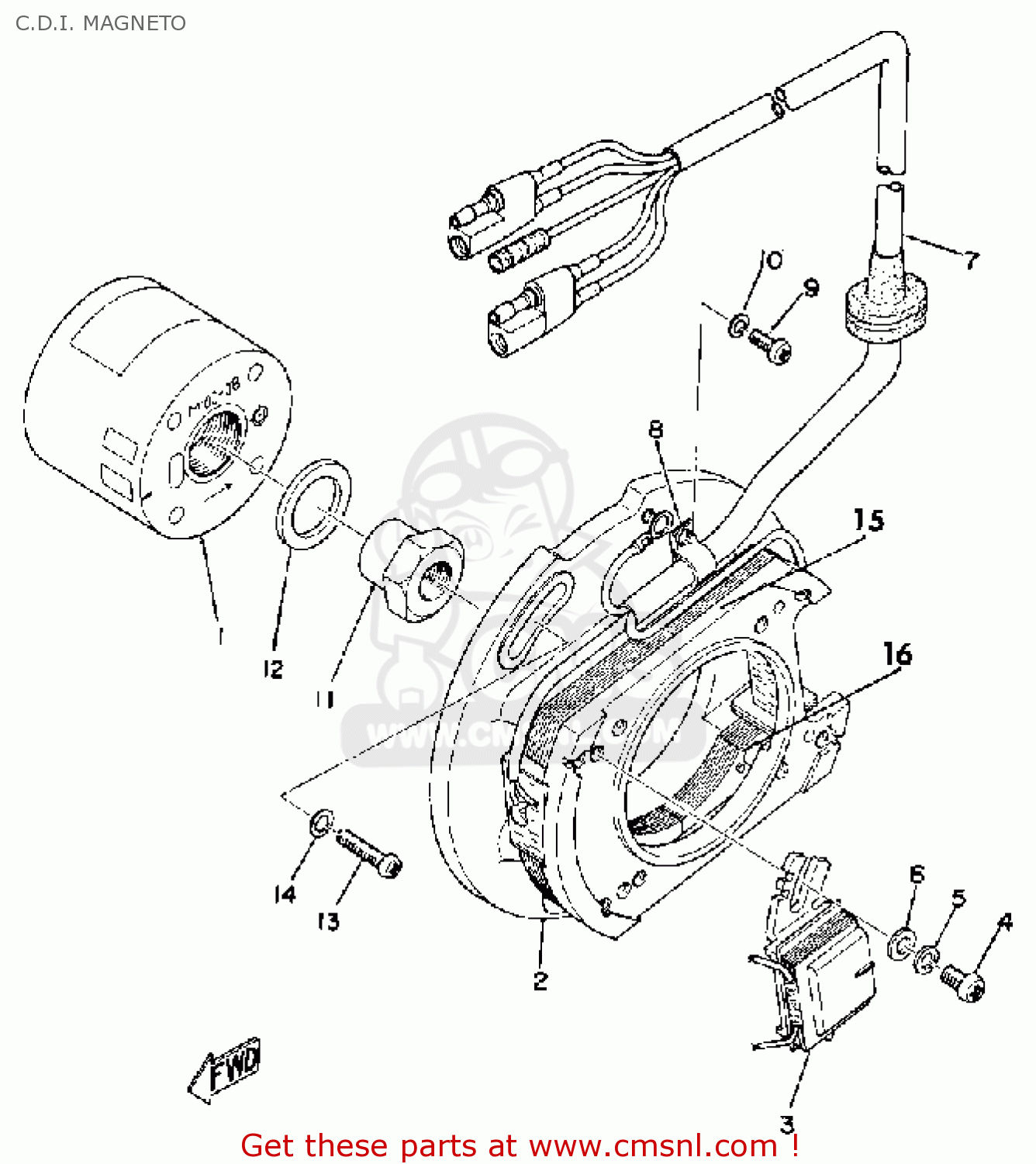 Yamaha Yz250 1974 Usa C.d.i. Magneto - Buy Original C.d.i. Magneto 