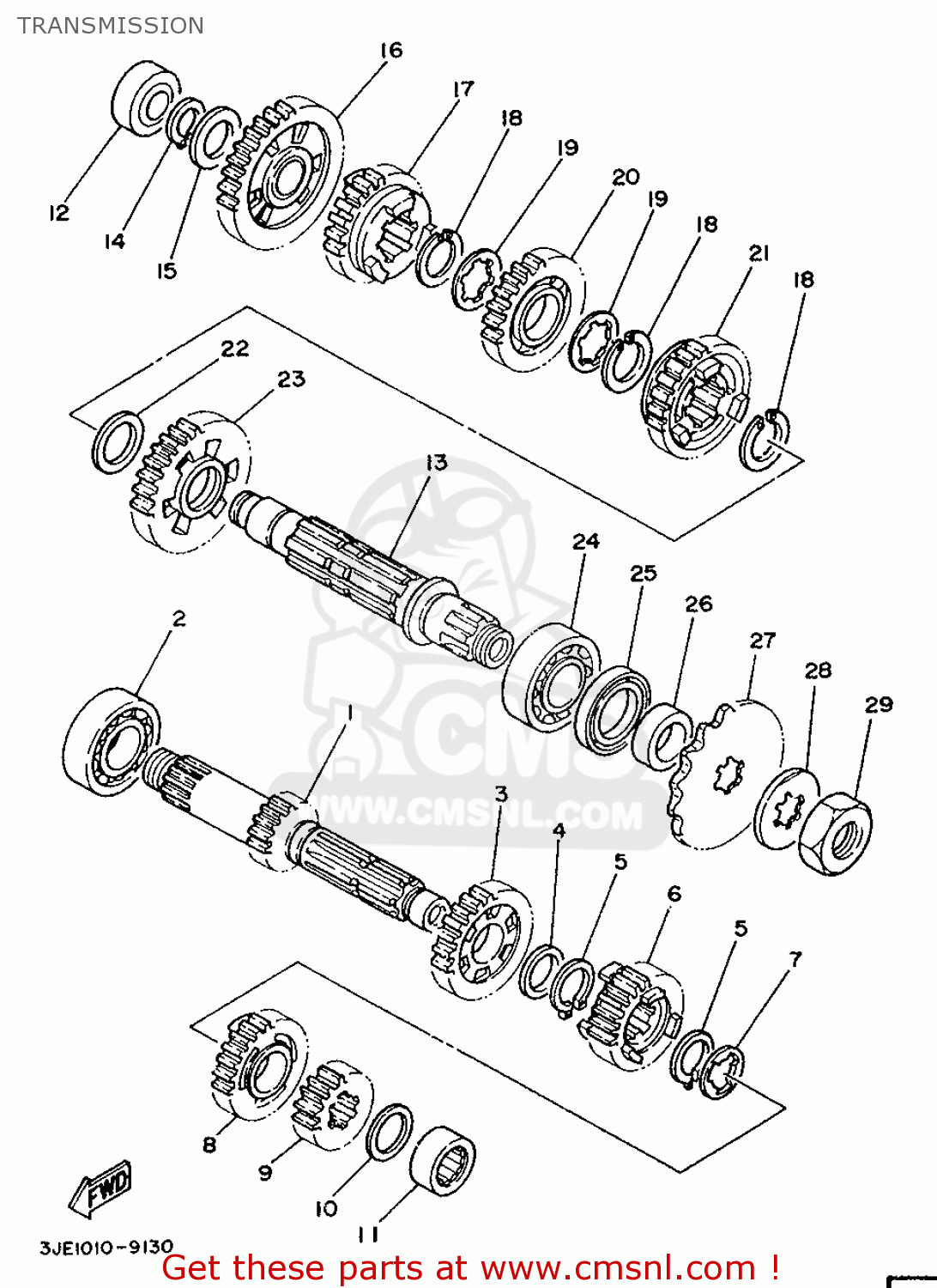 Yamaha YZ250 1990 3SP3 JAPAN 203SP100E1 TRANSMISSION buy original