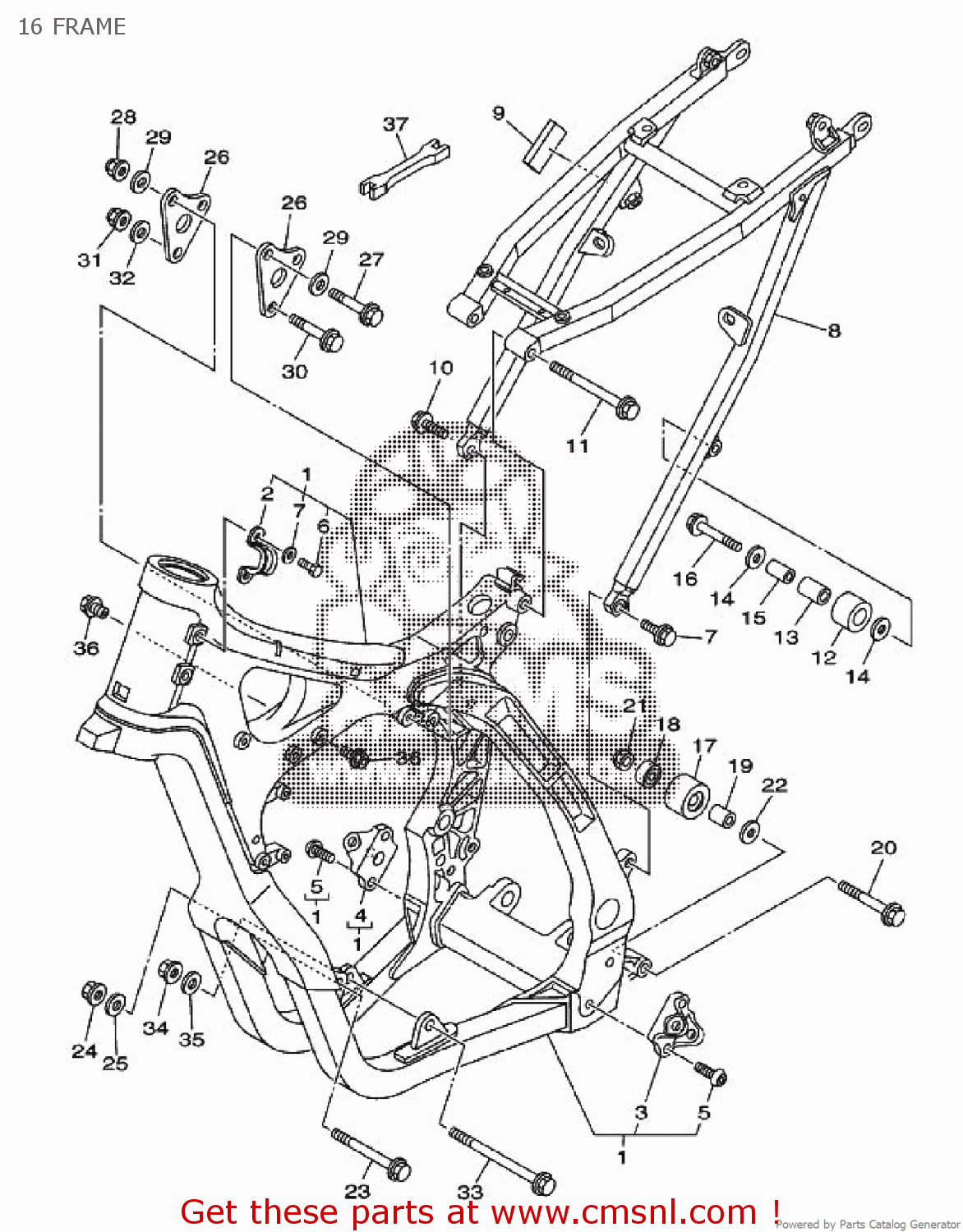 Yamaha YZ250 2015 1SSE EUROPE 1P1SS-100E1 16 FRAME - buy original 16 ...