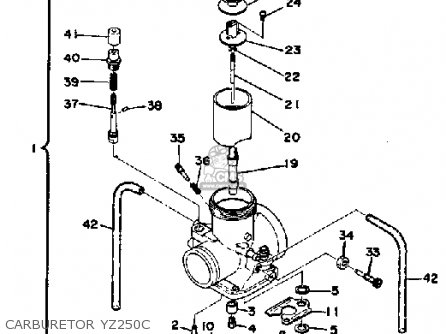 Yamaha YZ250 COMPETITION 1976 USA parts lists and schematics