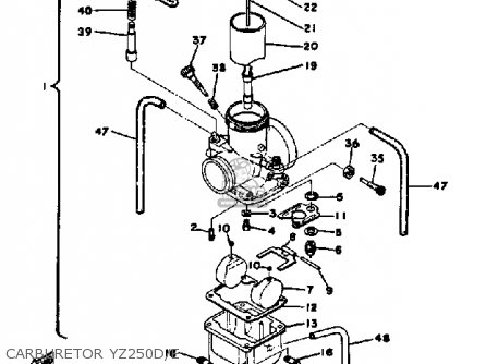 Yamaha YZ250 COMPETITION 1978 USA parts lists and schematics