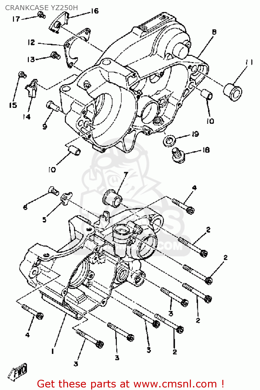 Yamaha Yz250 Competition 1981 B Usa Crankcase Yz250h Buy Original