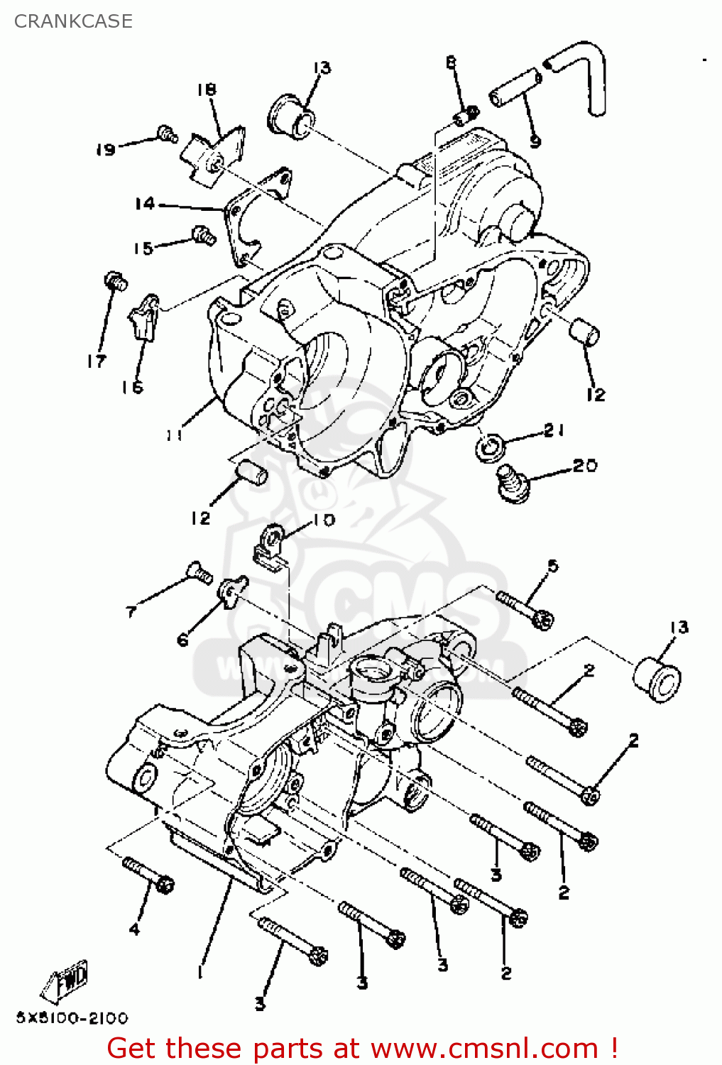 Yamaha YZ250 COMPETITION 1982 (C) USA CRANKCASE - buy original ...