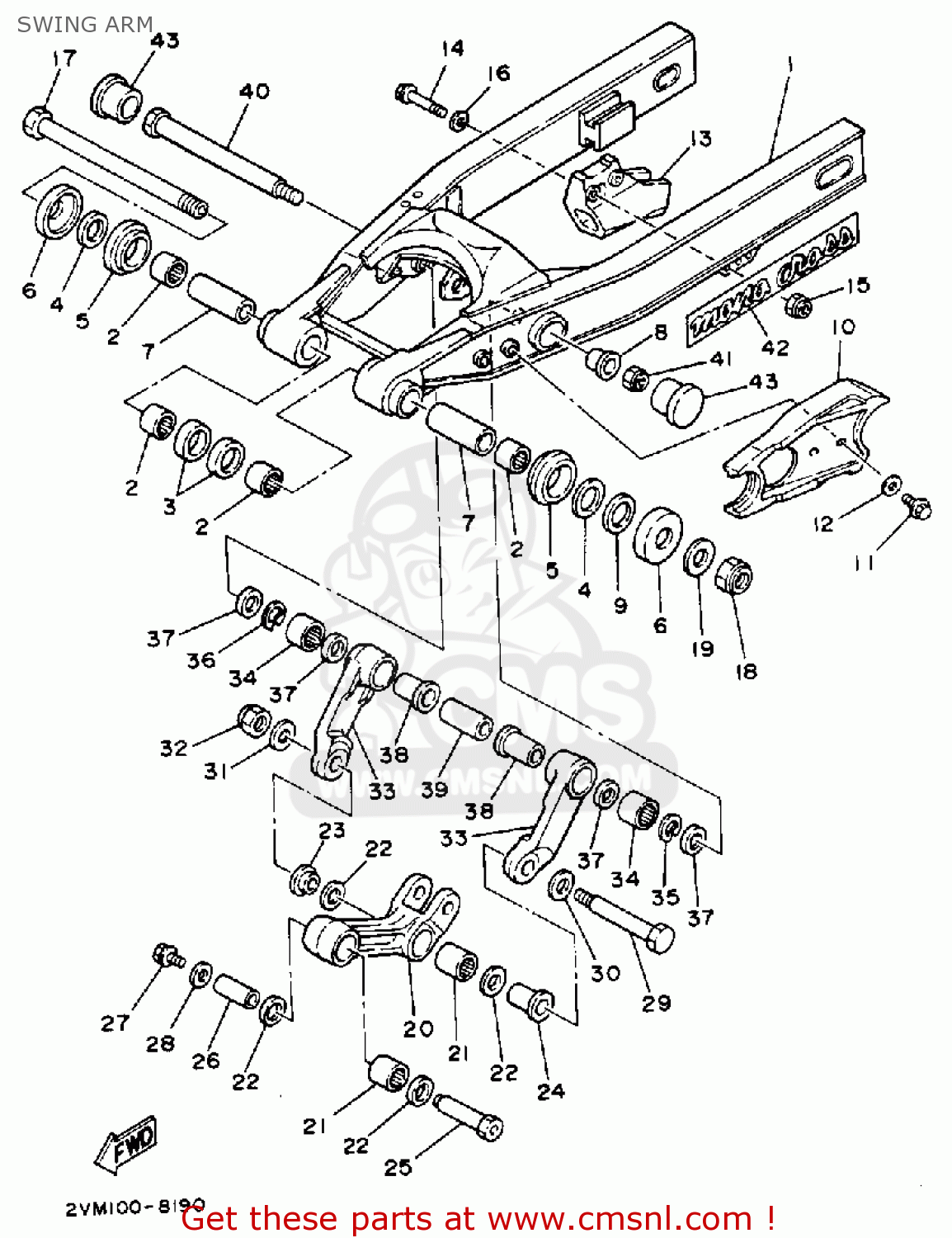 Yamaha YZ250 COMPETITION 1988 (J) USA SWING ARM buy original SWING