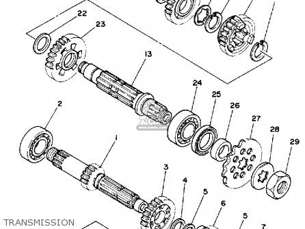 Yamaha YZ250 COMPETITION 1989 (K) USA parts lists and schematics