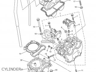 Yamaha YZ250F 2004 5XC2 ENGLAND 1C5XC-100E1 parts lists and schematics