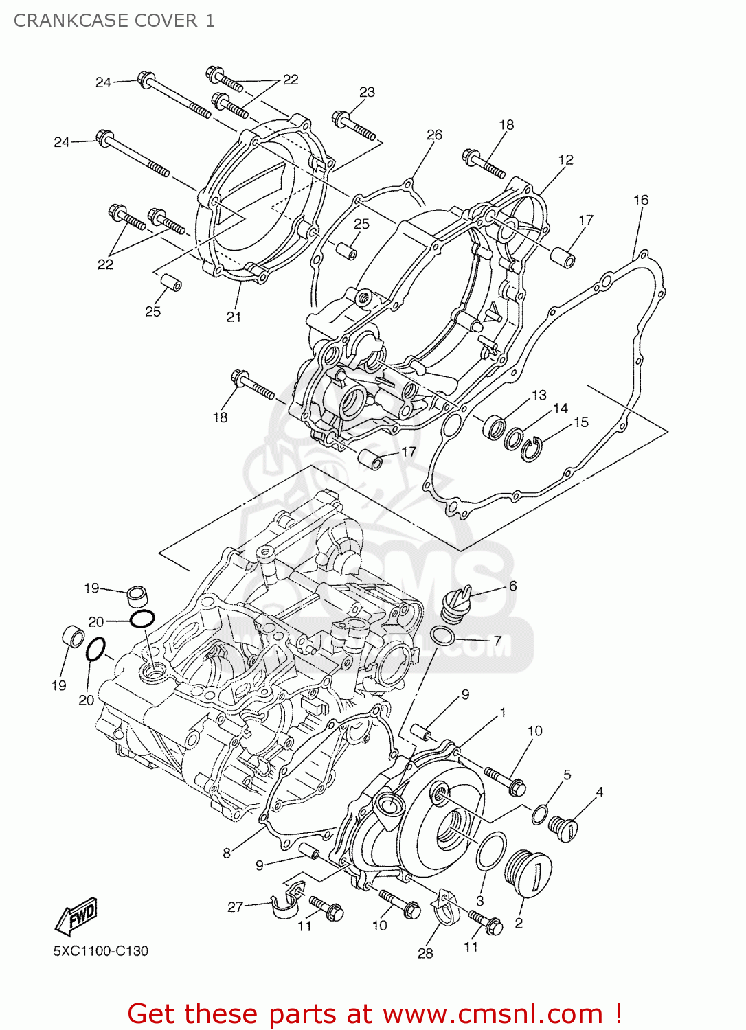 yz250f crankcase cover