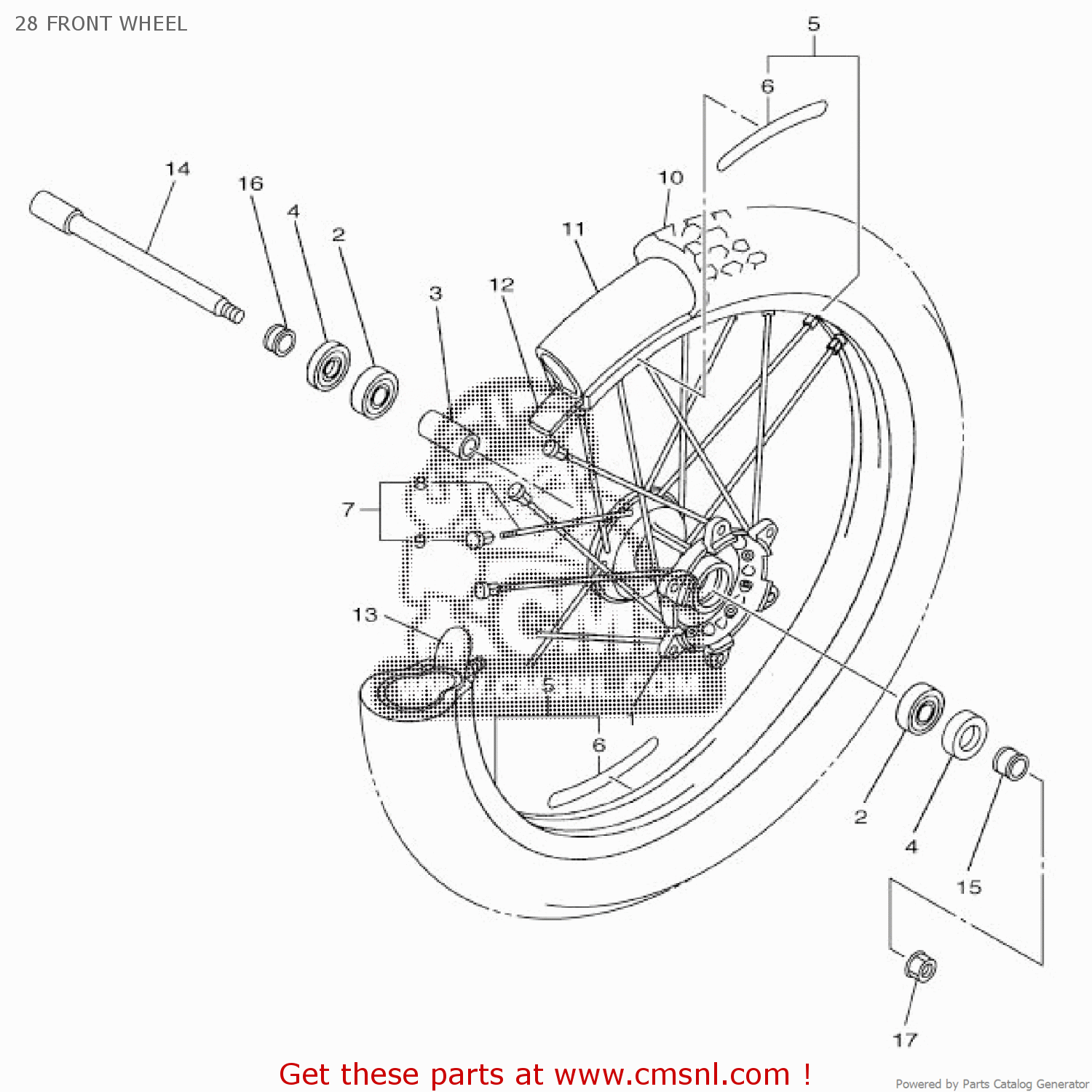 yz250f front wheel bearings