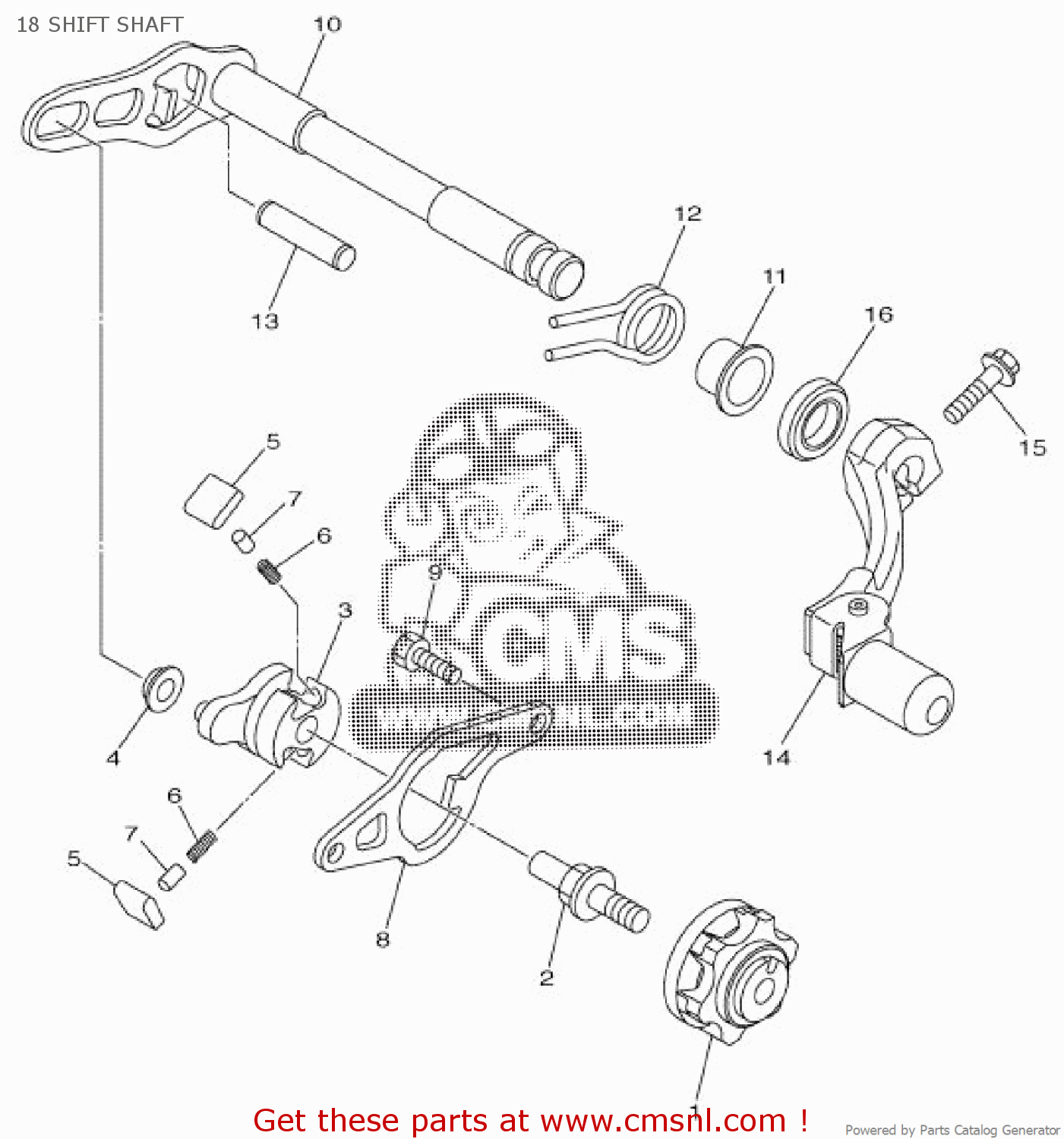 Yamaha YZ250F 2018 1SMN EUROPE 1T1SM300E1 18 SHIFT SHAFT buy