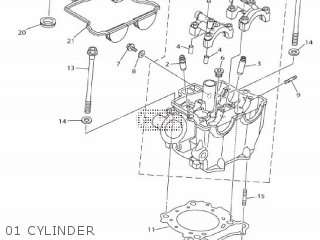 01 CYLINDER - YZ250FX 2015 B293 EUROPE 1PB29-100E1