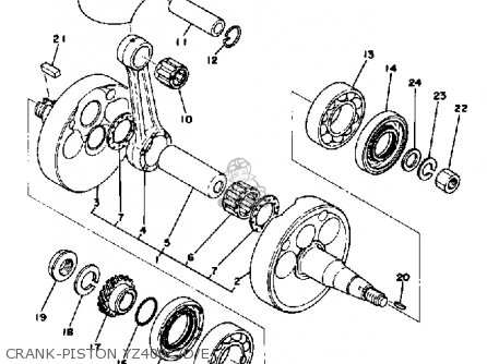 Yamaha YZ400 COMPETITION 1977 USA parts lists and schematics