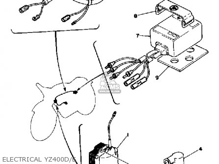 Yamaha YZ400 COMPETITION 1977 USA parts lists and schematics