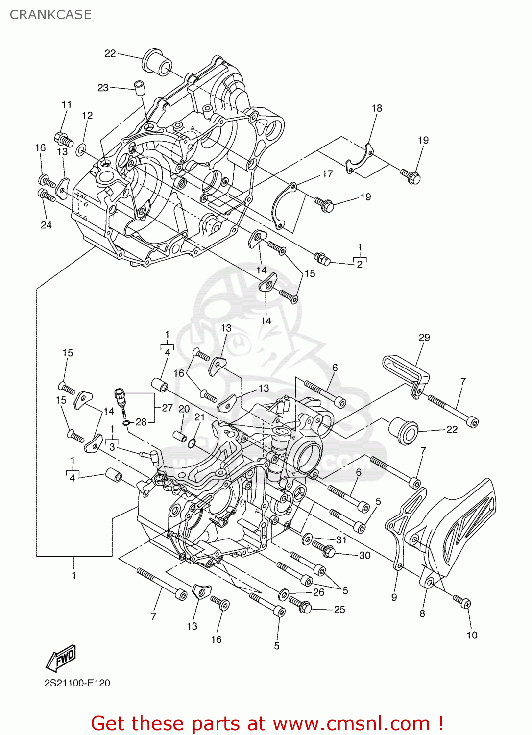 Yamaha YZ450F 2007 2S28 EUROPE 1F2S2-100E1 CRANKCASE - buy original ...