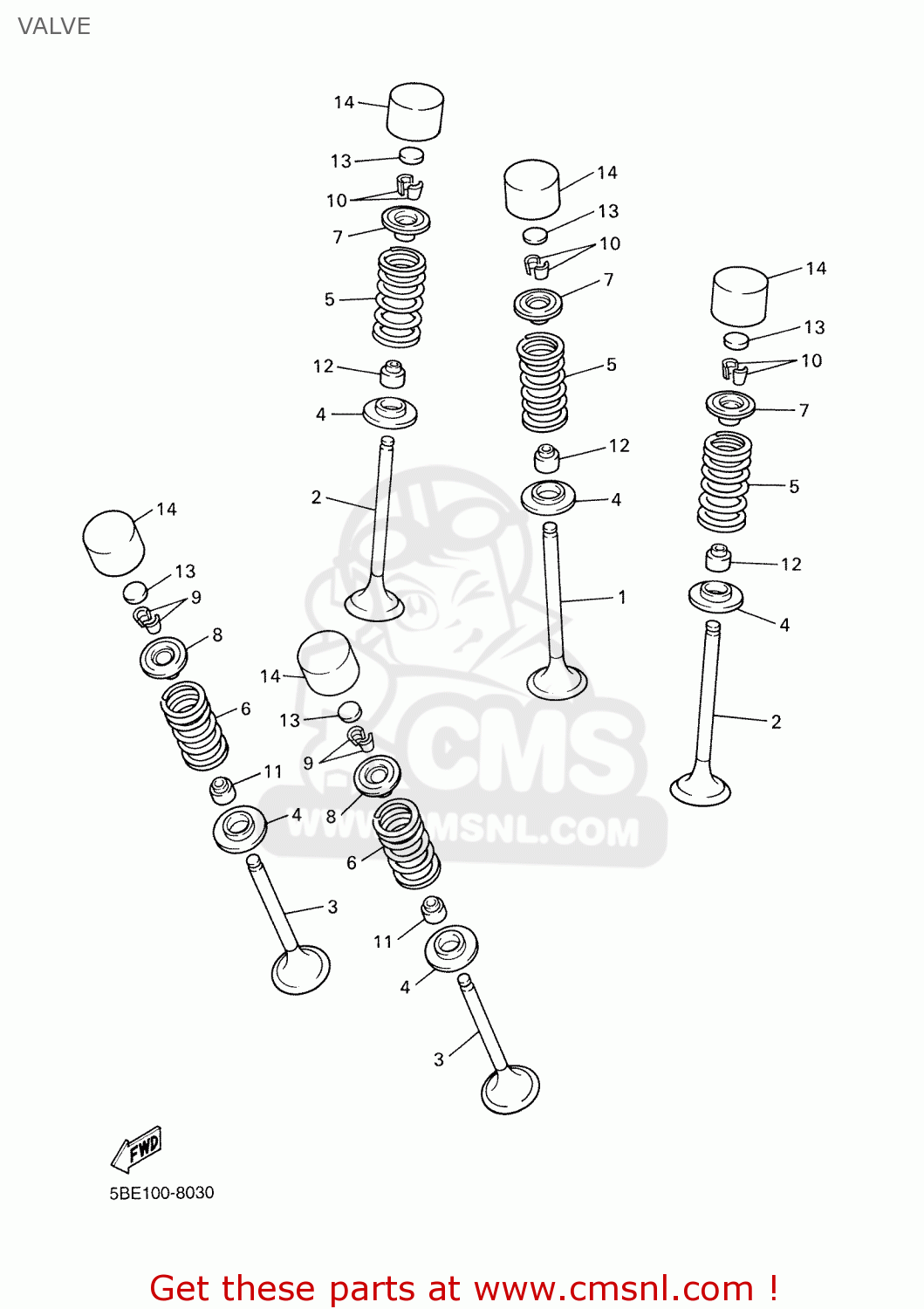 Yamaha YZ450F 2008 2S2C EUROPE 1G2S2100E1 VALVE buy original VALVE