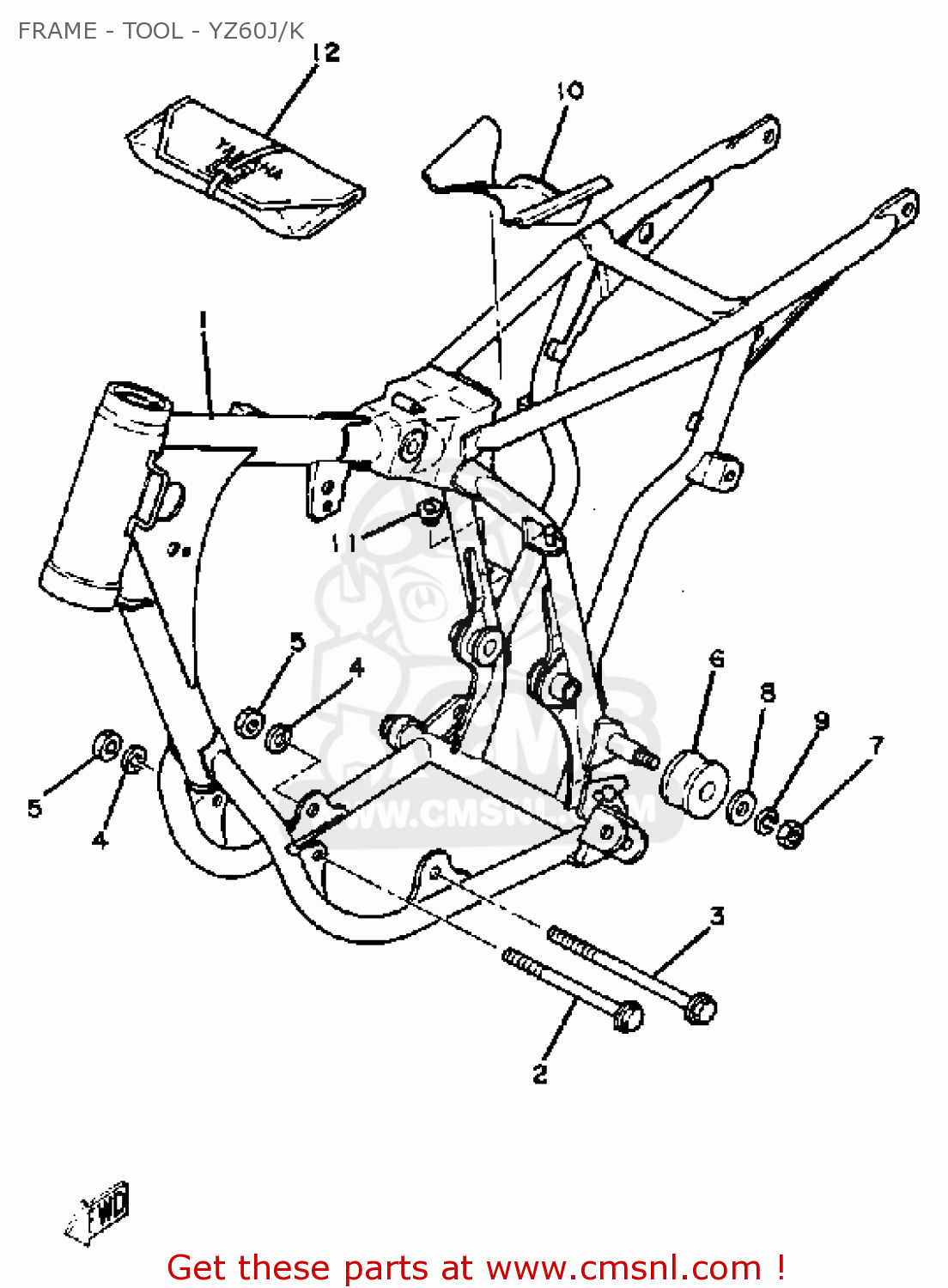 Yamaha YZ60 COMPETITION 1983 (D) USA FRAME - TOOL - YZ60J/K - buy ...