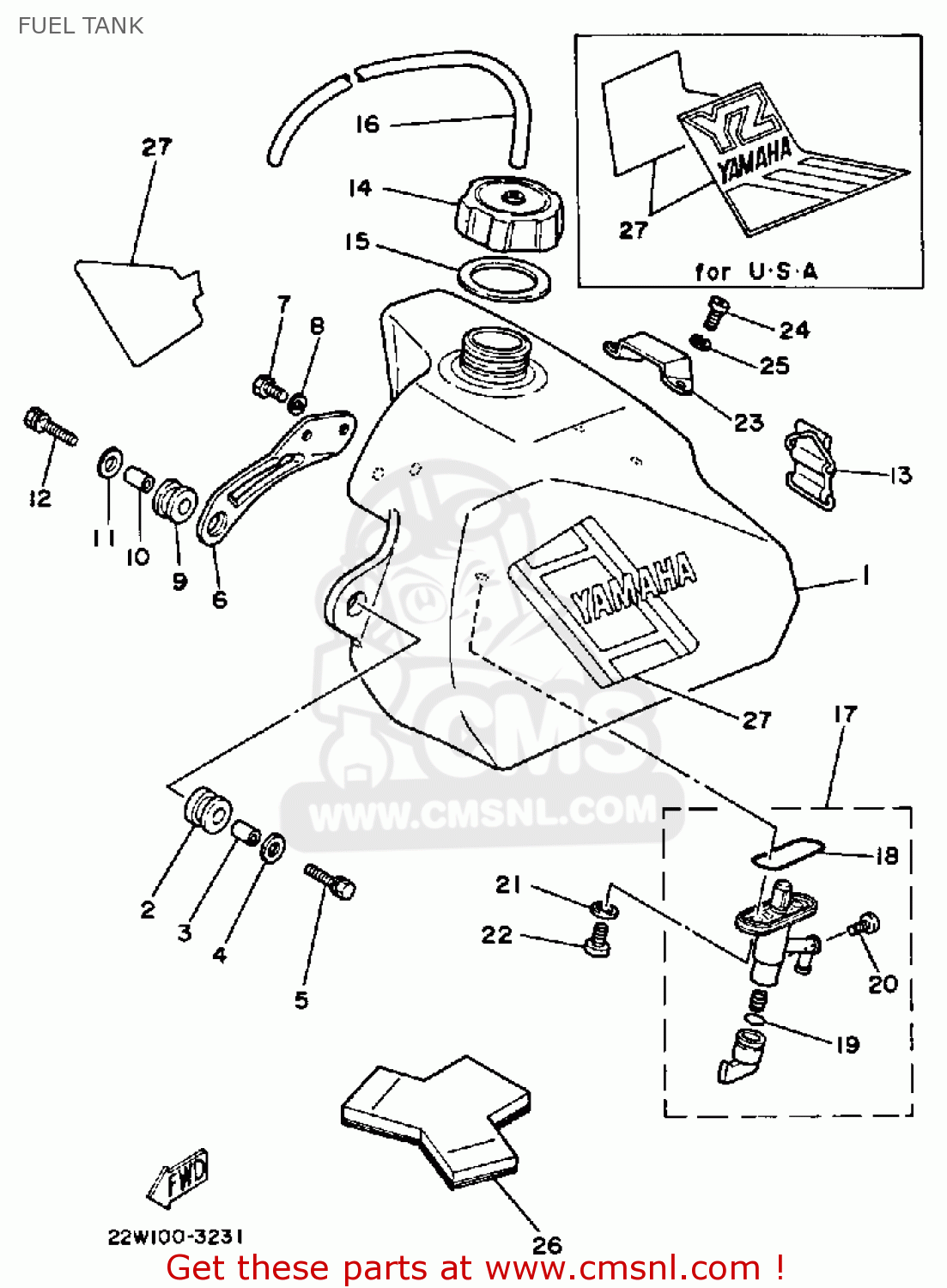 yz80 fuel tank