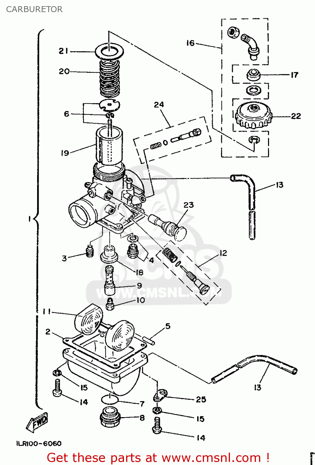 Yamaha YZ80 1987 2JF EUROPE 272JF-300E1 CARBURETOR - buy original ...