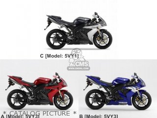 Yamaha YZF-R1 2004 5VY1 ITALY 1C5VY-300E1 parts lists and schematics