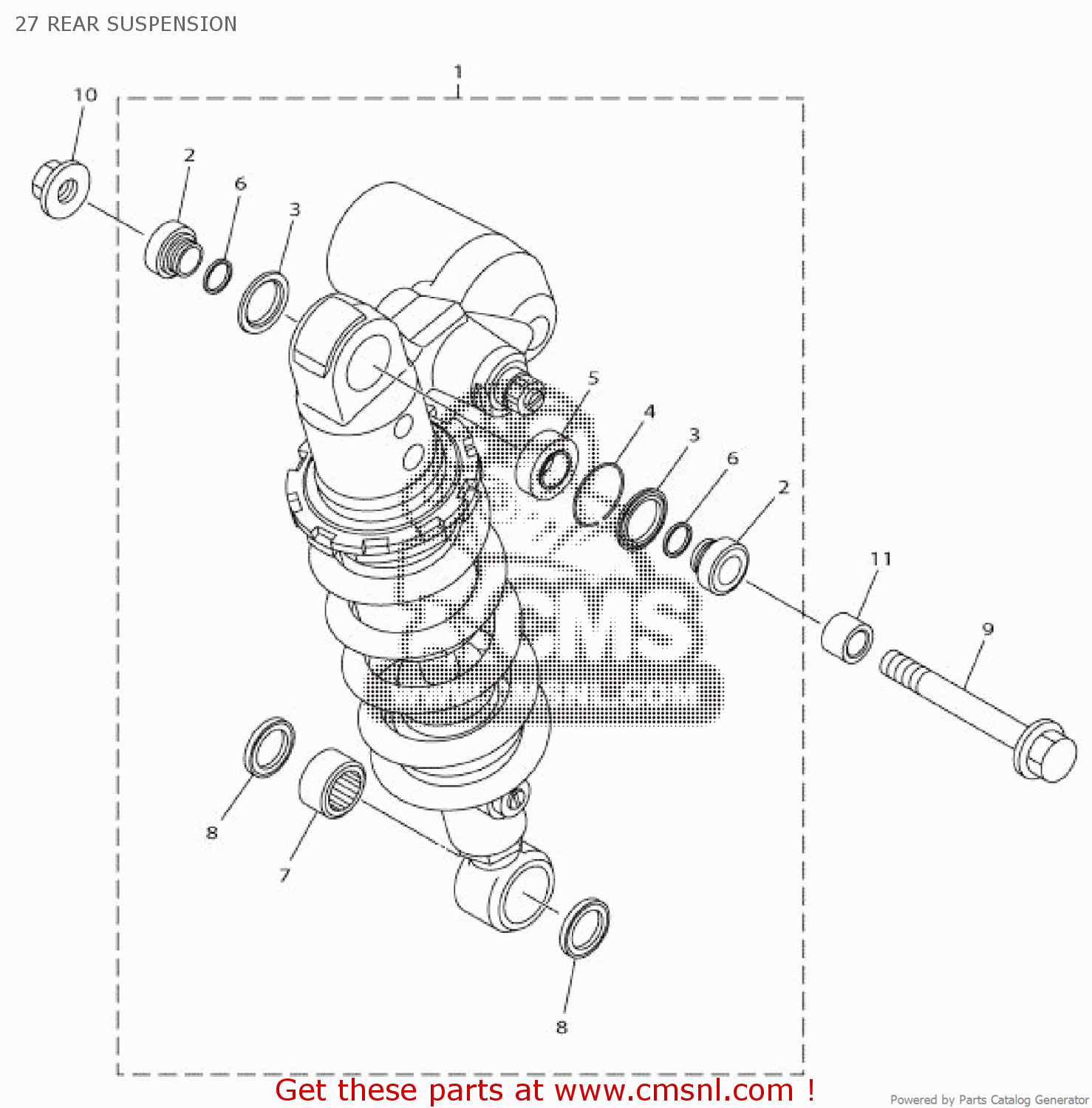 Yamaha YZF-R1 2016 2CRJ EUROPE R1 1R2CR-300EA 27 REAR SUSPENSION - buy ...