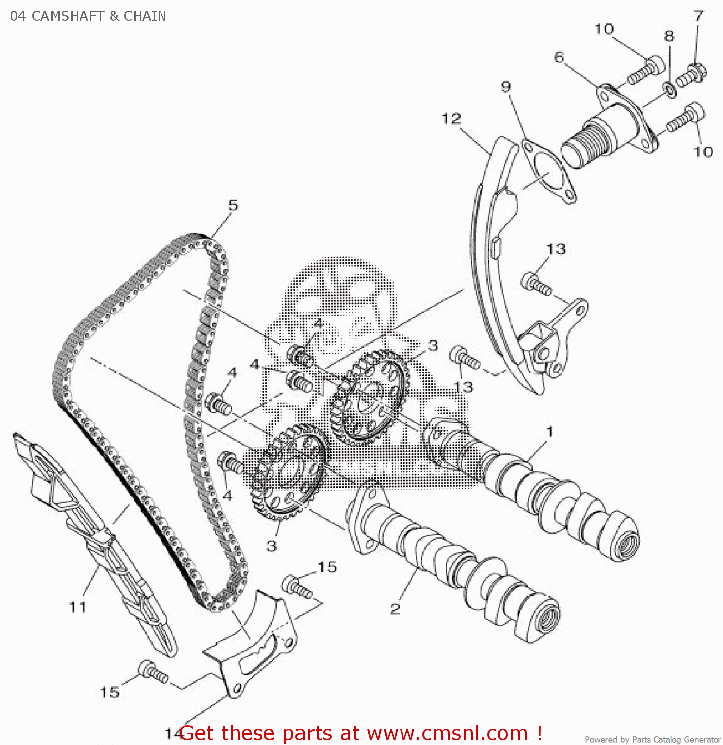 Yamaha YZFR3A YZFR3 2018 BR51 EUROPE 1TBR5300E1 04 CAMSHAFT & CHAIN buy original 04