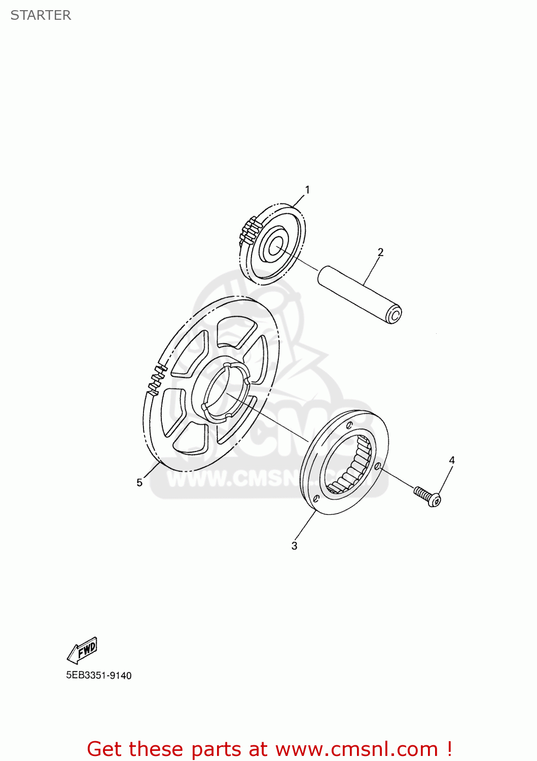 Yamaha YZF-R6 2000 5EB5 ENGLAND 105EB-300E3 STARTER - buy original