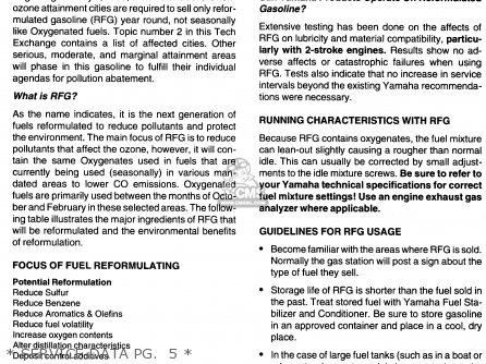 * SERVICE DATA PG.  1 * - YZF600R 1996 (T) USA