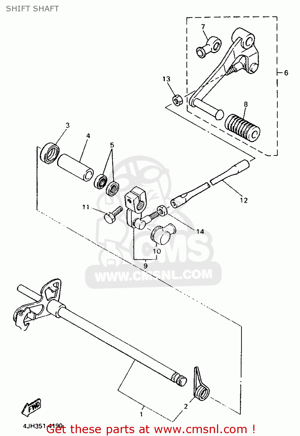 Yamaha YZF600R 1997 4TV3 GERMANY 274TV-332G1A SHIFT SHAFT - buy ...