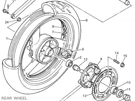 Yamaha YZF750R 1994 (R) USA parts lists and schematics