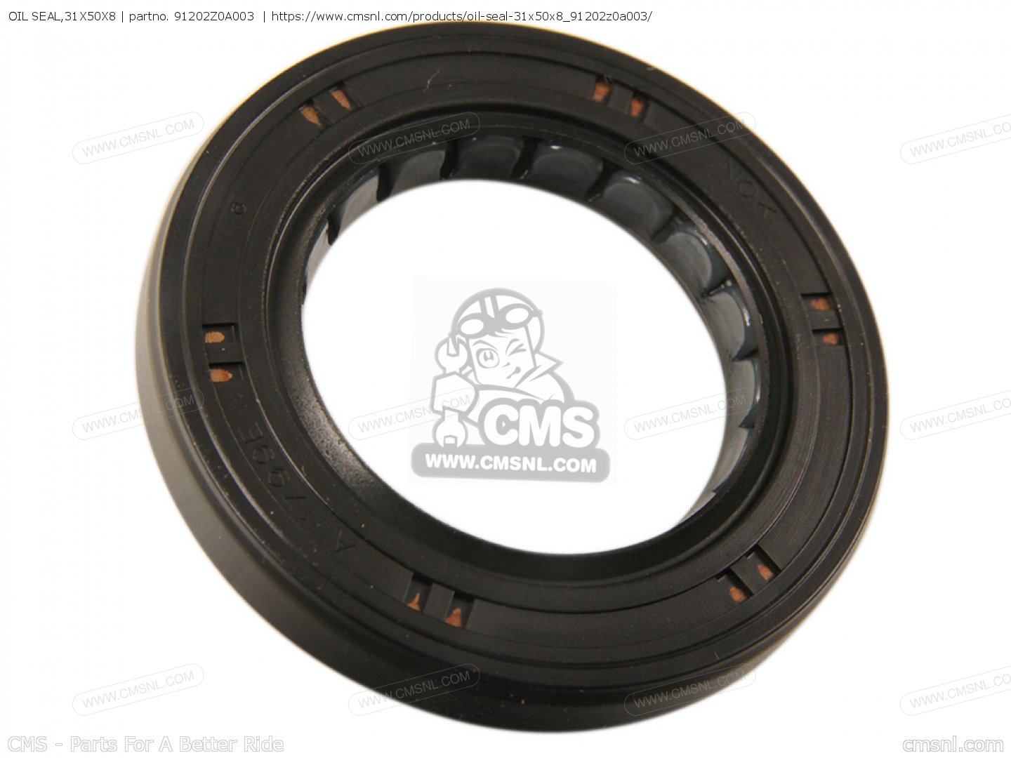 91202Z0A003：オイルシール 31X50X8 Honda - CMSNLで91202-Z0A-003を