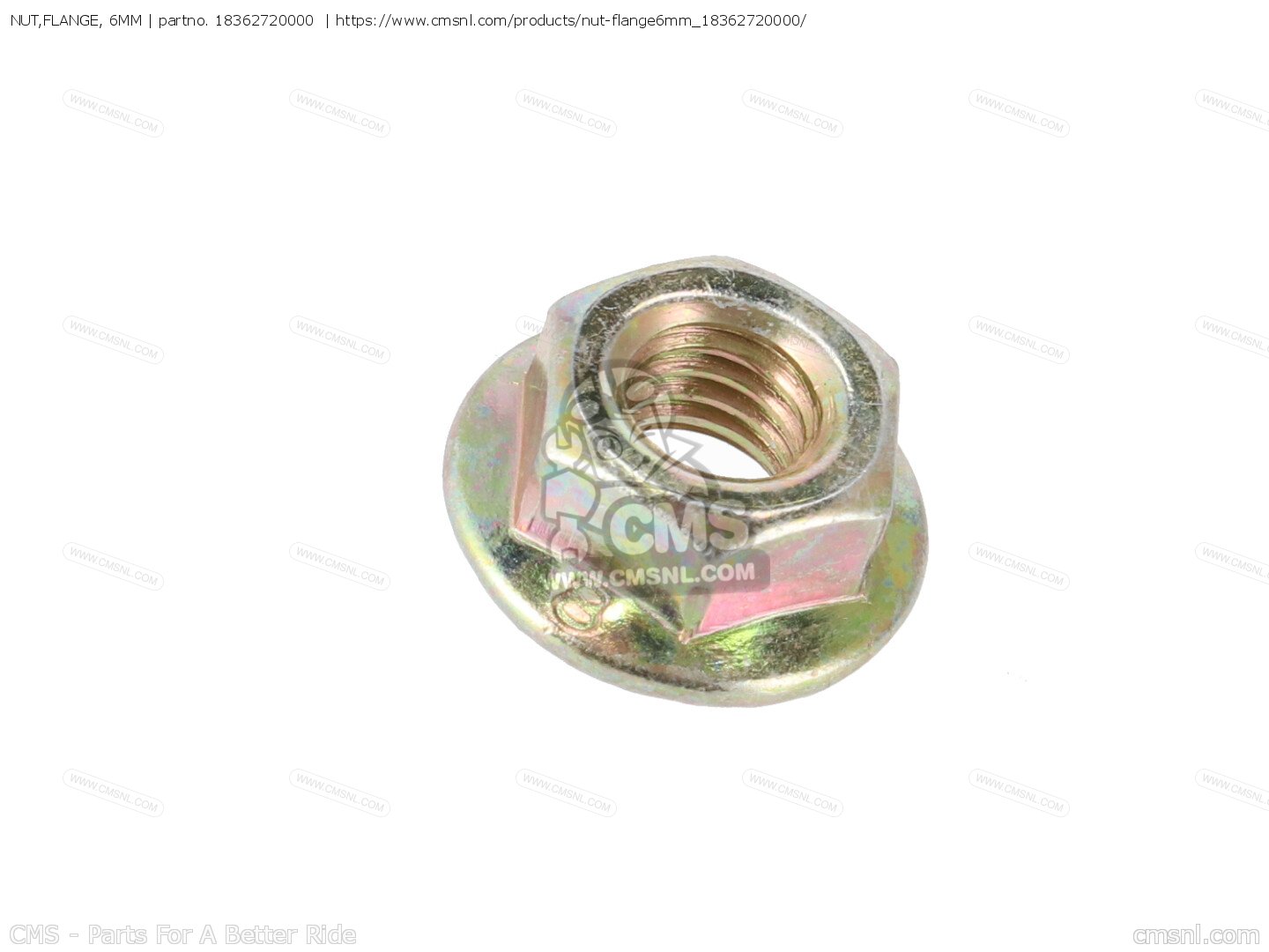 18362720000：ナット フランジ 6MM Honda - CMSNLで18362-720-000を