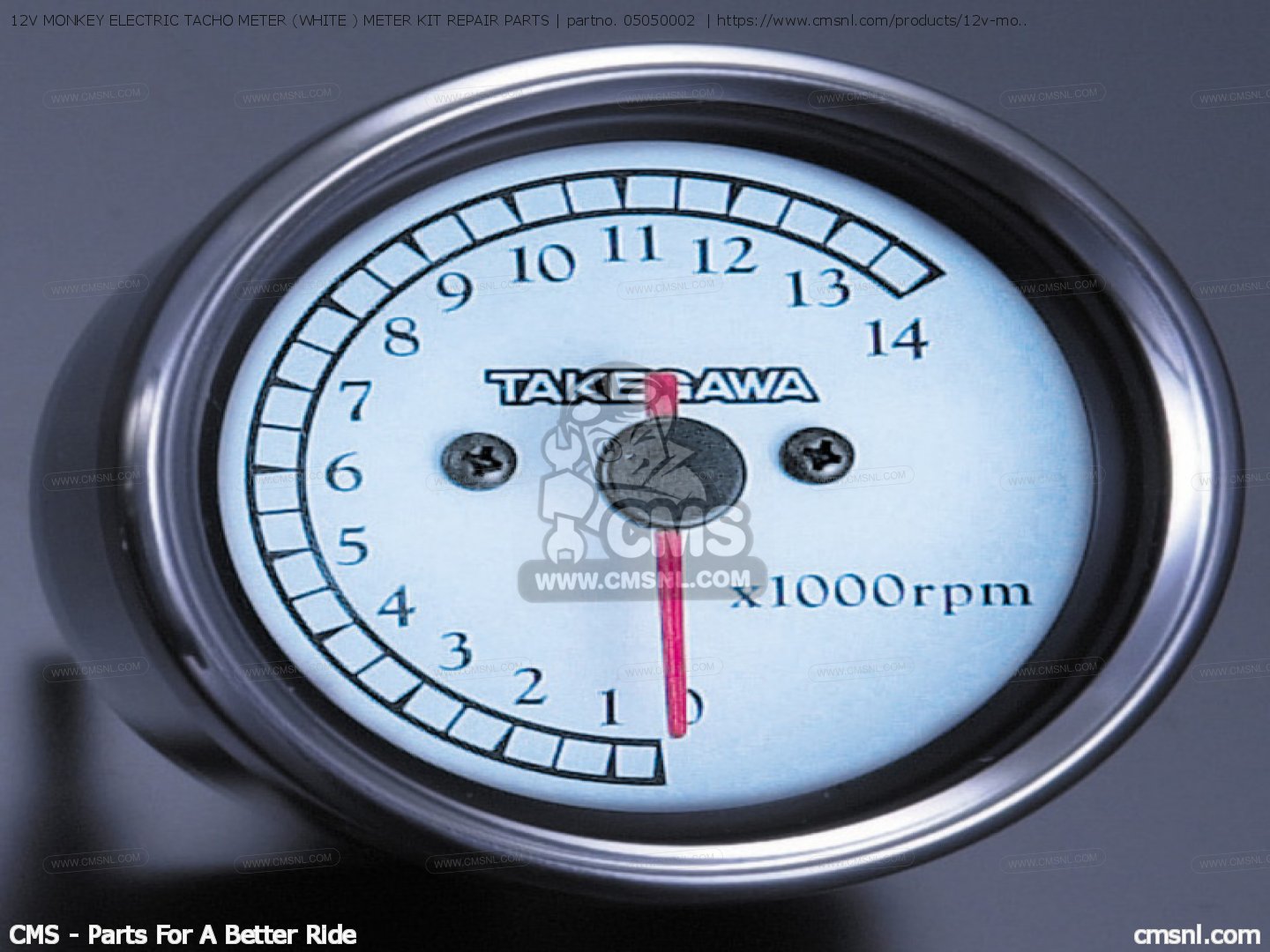 05050002 12v Monkey Electric Tacho Meter (white ) Meter Kit Repair Parts Takegawa buy the 05