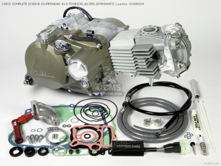 Takegawa 138CC COMPLETE ENGINE (SUPERHEAD 4V,S-TOURING,20/25D,2P,PRIMARY) 01009204
