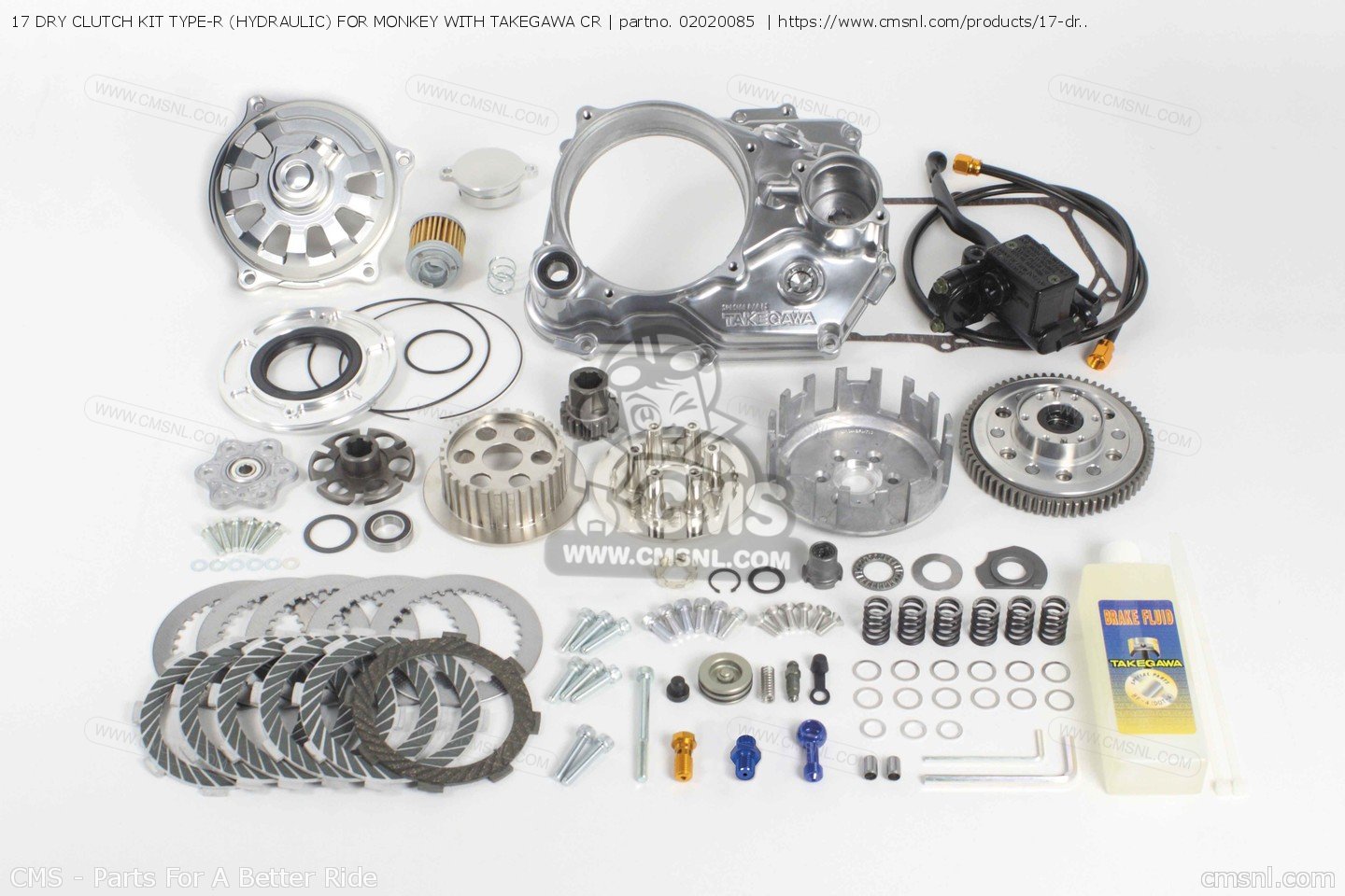 02020085 17 Dry Clutch Kit Typer (hydraulic) For Monkey With Takegawa
