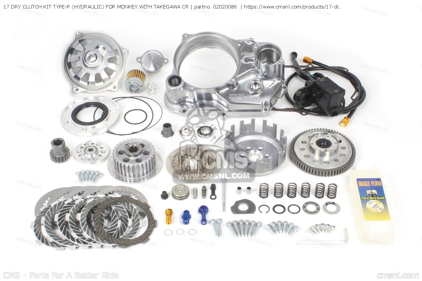 02020086 17 Dry Clutch Kit Typer (hydraulic) For Monkey With Takegawa