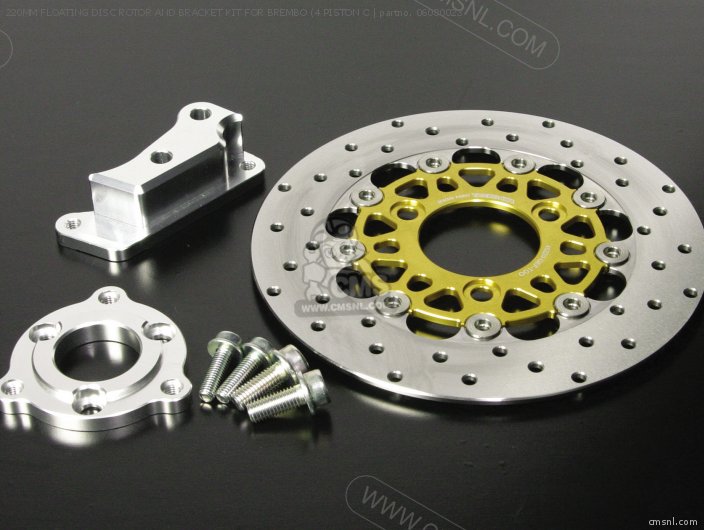 Takegawa 220MM FLOATING DISC ROTOR AND BRACKET KIT FOR BREMBO (4 PISTON C 06080023