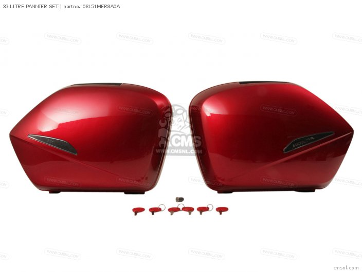 Honda 33L PANNIER SET SIENNA RED 08L51MER8A0A