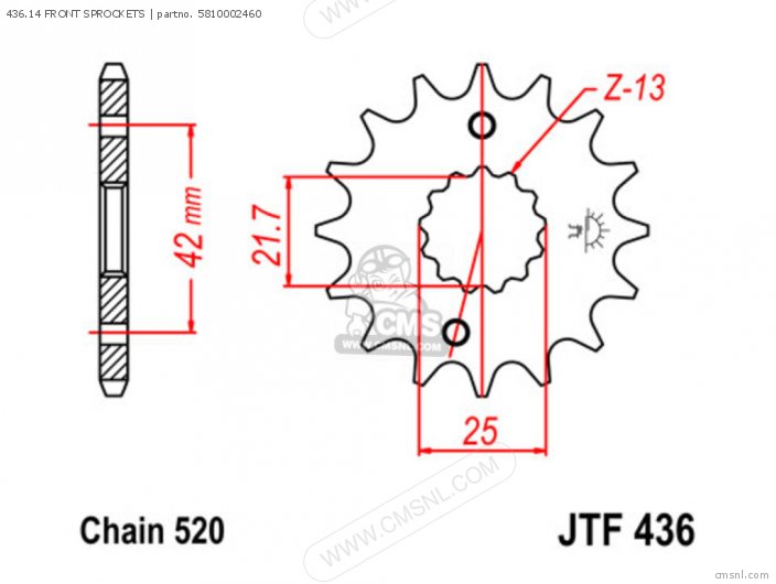 Tsubaki 436.14 FRONT SPROCKETS 5810002460