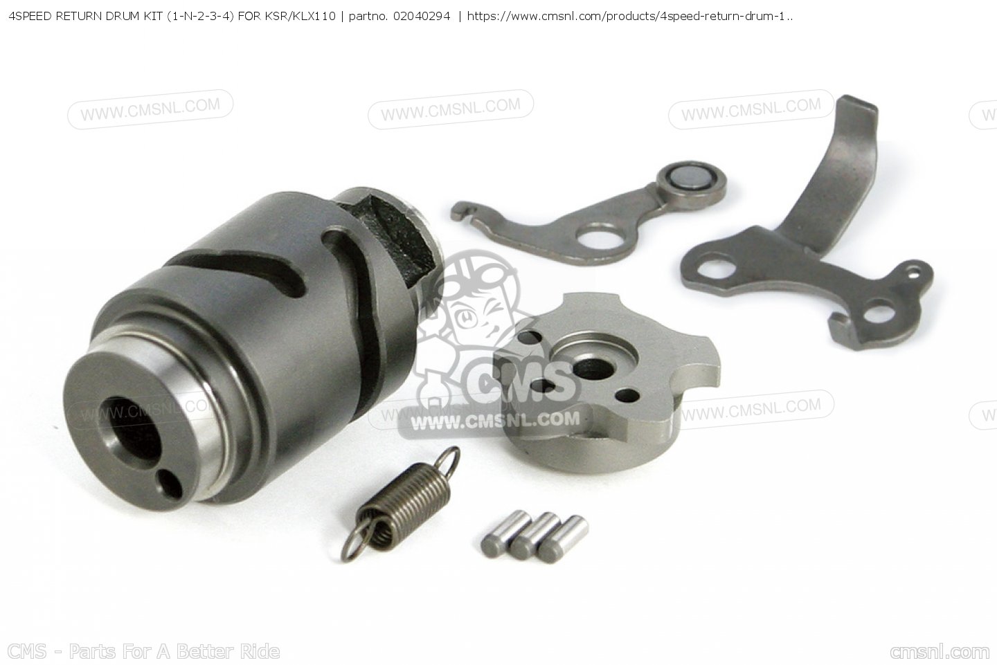 02040294 4speed Return Drum Kit (1n234) For Ksr/klx110 Takegawa