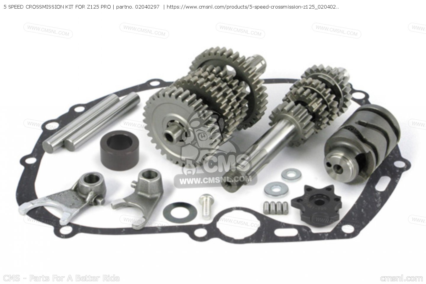 02040297: 5 SPEED CROSSMISSION KIT FOR Z125 PRO Takegawa