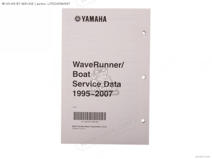 Yamaha 95-09 WR/BT SERVICE LITSDATAWRBT