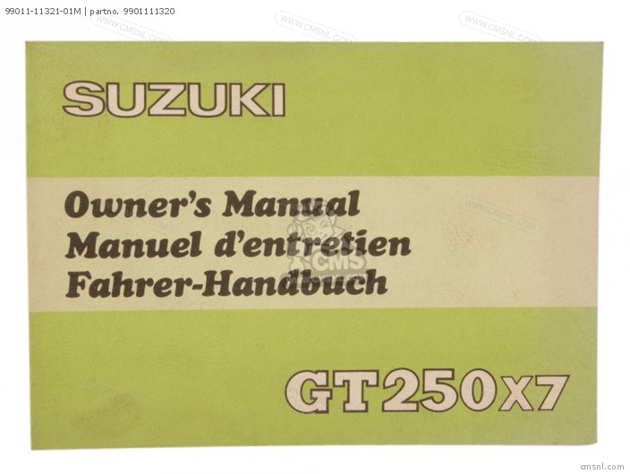 Suzuki 99011-11321-01M 9901111320