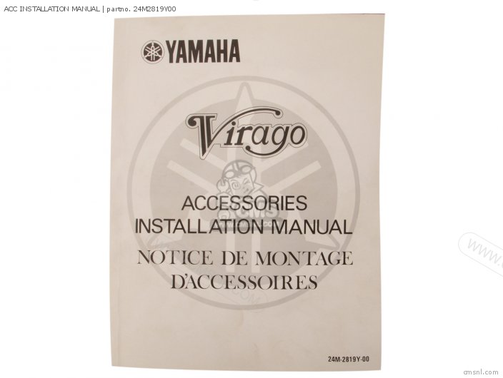 Yamaha ACC INSTALLATION MANUAL 24M2819Y00