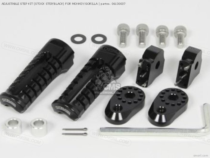 Takegawa ADJUSTABLE STEP KIT (STOCK STEP/BLACK) FOR MONKEY/GORILLA 06130037