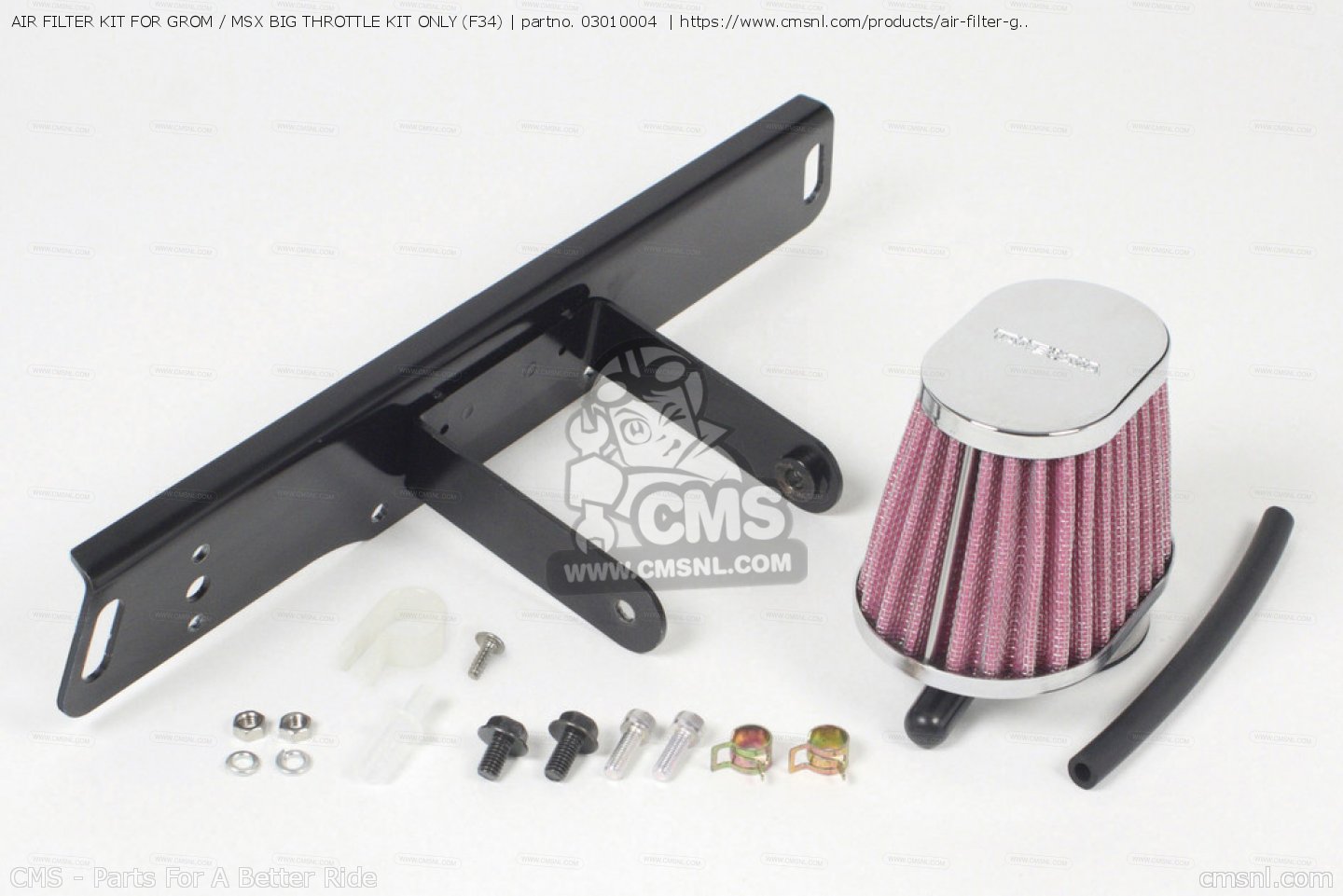 03010004 Air Filter Kit For Grom / Msx Big Throttle Kit Only (f34