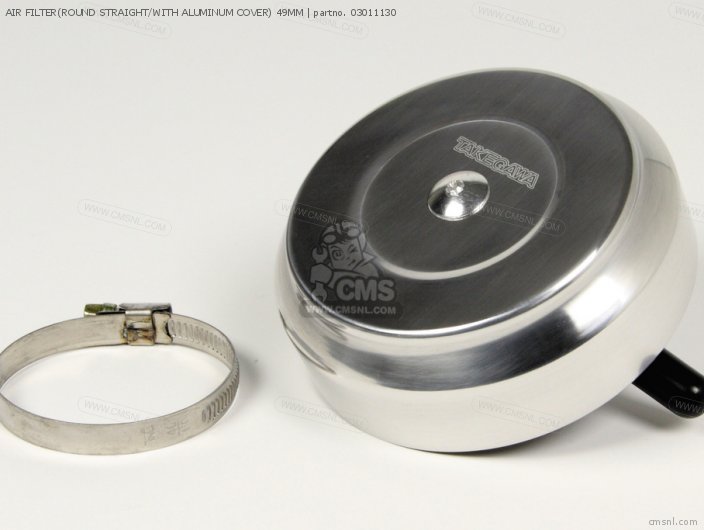 Air Filter(round Straight/with Aluminum Cover) 49mm photo