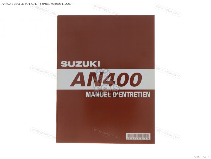Suzuki AN400 SERVICE MANUAL 995003410001F