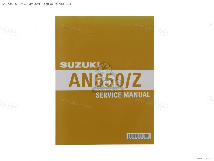 Suzuki AN650/Z SERVICE MANUAL 995003623001E